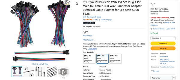 WireConnector_4pin_JST